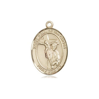 14kt Gold Filled Saint Paul of the Cross Medal Engraved Catholic Saint Jewelry