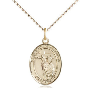 14kt Gold Filled Saint Paul of the Cross Medal Religious Jewelry Engraved Catholic Saint Jewelry