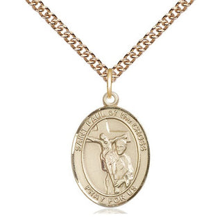 14kt Gold Filled Saint Paul of the Cross Medal Religious Jewelry Engraved Catholic Saint Jewelry