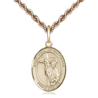 14kt Gold Filled Saint Paul of the Cross Medal Religious Jewelry Engraved Catholic Saint Jewelry