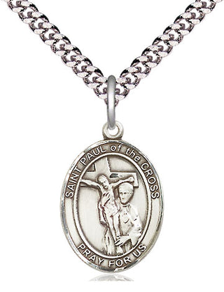 Pewter Saint Paul of the Cross Medal Religious Jewelry Engraved Catholic Saint Jewelry