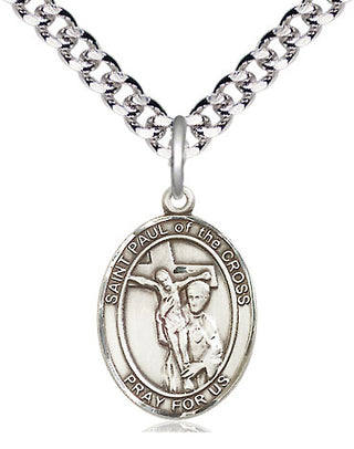 Pewter Saint Paul of the Cross Medal Religious Jewelry Engraved Catholic Saint Jewelry