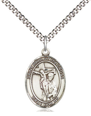 Pewter Saint Paul of the Cross Medal Religious Jewelry Engraved Catholic Saint Jewelry