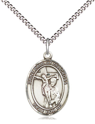 Sterling Silver Saint Paul of the Cross Medal Religious Jewelry Engraved Catholic Saint Jewelry