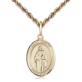 14kt Gold Filled Saint Odilia Medal Religious Jewelry Engraved Catholic Saint Jewelry
