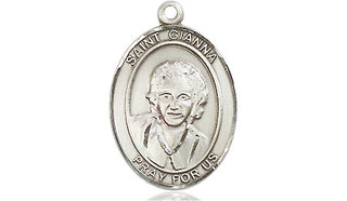 Pewter Saint Gianna Medal Engraved Catholic Saint Jewelry