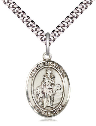 Pewter Saint Cornelius Medal Religious Jewelry Engraved Catholic Saint Jewelry