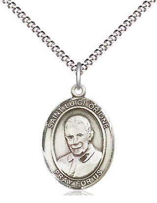 Sterling Silver Saint Luigi Orione Medal Religious Jewelry Engraved Catholic Saint Jewelry