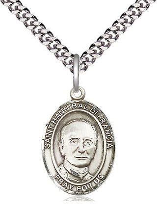 Pewter Saint Hannibal Medal Religious Jewelry Engraved Catholic Saint Jewelry