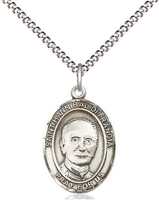 Sterling Silver Saint Hannibal Medal Religious Jewelry Engraved Catholic Saint Jewelry