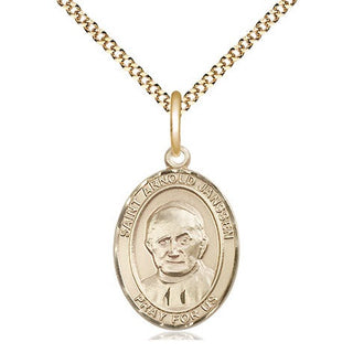 14kt Gold Filled Saint Arnold Janssen Medal Religious Jewelry Engraved Catholic Saint Jewelry