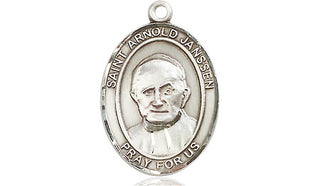 Sterling Silver Saint Arnold Janssen Medal Religious Jewelry Engraved Catholic Saint Jewelry