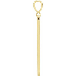 14K Yellow .01 CTW Natural Diamond Moon Phase Bar Pendant