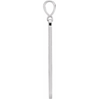 Platinum .01 CTW Natural Diamond Moon Phase Bar Pendant