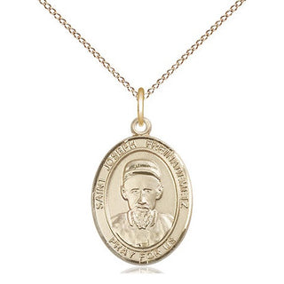 14kt Gold Saint Joseph Freinademetz Medal Engraved Catholic Saint Jewelry