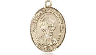 14kt Gold Filled Saint Louis Marie de Montfort Medal Engraved Catholic Saint Jewelry