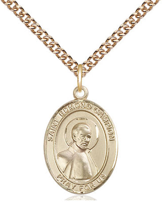 14kt Gold Filled Saint Edmund Campion Medal Religious Jewelry Engraved Catholic Saint Jewelry