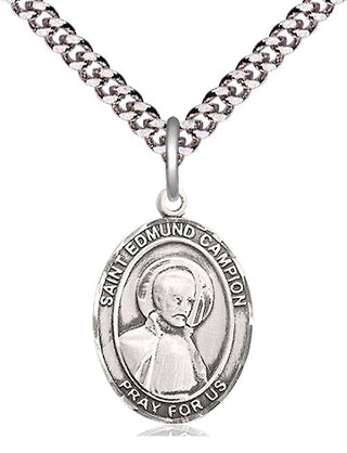 Pewter Saint Edmund Campion Medal Religious Jewelry Engraved Catholic Saint Jewelry