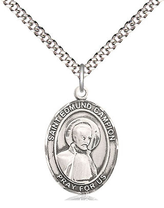 Pewter Saint Edmund Campion Medal Religious Jewelry Engraved Catholic Saint Jewelry