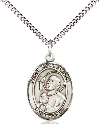 Sterling Silver Saint Rene Goupil Medal Religious Jewelry Engraved Catholic Saint Jewelry