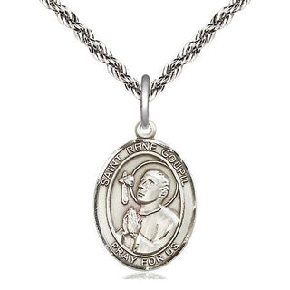 Sterling Silver Saint Rene Goupil Medal Religious Jewelry Engraved Catholic Saint Jewelry