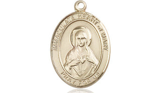 14kt Gold Filled Immaculate Heart of Mary Medal Engraved Catholic Saint Jewelry