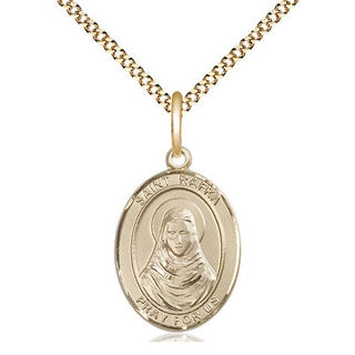 14kt Gold Filled Saint Rafka Medal Religious Jewelry Engraved Catholic Saint Jewelry