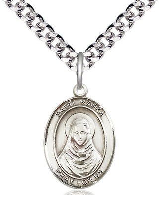 Pewter Saint Rafka Medal Religious Jewelry Engraved Catholic Saint Jewelry