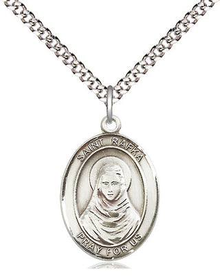 Pewter Saint Rafka Medal Religious Jewelry Engraved Catholic Saint Jewelry