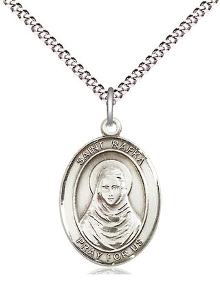 Sterling Silver Saint Rafka Medal Religious Jewelry Engraved Catholic Saint Jewelry