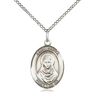Sterling Silver Saint Rafka Medal Religious Jewelry Engraved Catholic Saint Jewelry