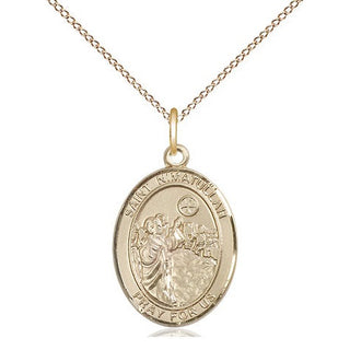 14kt Gold Filled Saint Nimatullah Medal Religious Jewelry Engraved Catholic Saint Jewelry