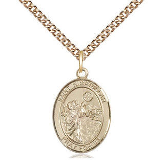 14kt Gold Filled Saint Nimatullah Medal Religious Jewelry Engraved Catholic Saint Jewelry