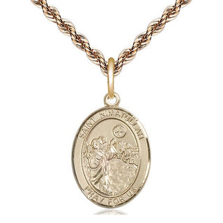14kt Gold Filled Saint Nimatullah Medal Religious Jewelry Engraved Catholic Saint Jewelry