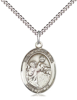 Sterling Silver Saint Nimatullah Medal Religious Jewelry Engraved Catholic Saint Jewelry