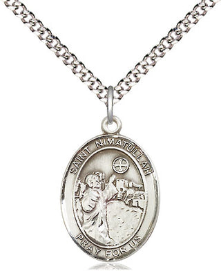 Sterling Silver Saint Nimatullah Medal Religious Jewelry Engraved Catholic Saint Jewelry