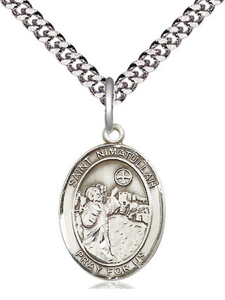 Sterling Silver Saint Nimatullah Medal Religious Jewelry Engraved Catholic Saint Jewelry