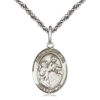 Sterling Silver Saint Nimatullah Medal Religious Jewelry Engraved Catholic Saint Jewelry