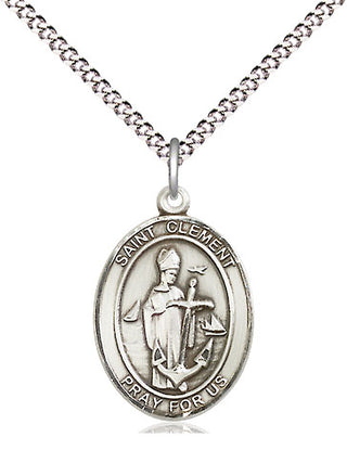 Pewter Saint Clement Medal Religious Jewelry Engraved Catholic Saint Jewelry