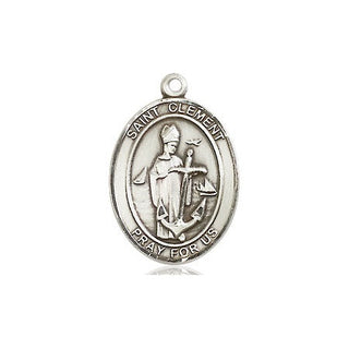 Sterling Silver Saint Clement Medal Religious Jewelry Engraved Catholic Saint Jewelry