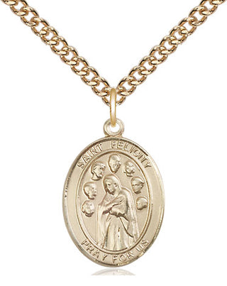 14kt Gold Saint Felicity Medal Engraved Catholic Saint Jewelry