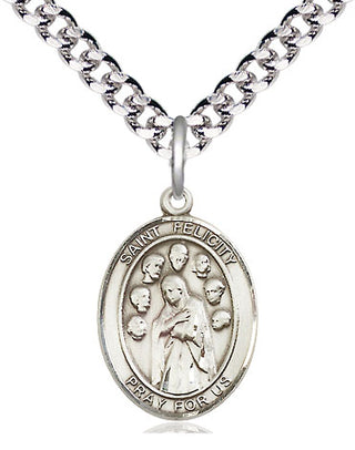 Pewter Saint Felicity Medal Religious Jewelry Engraved Catholic Saint Jewelry