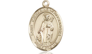 14kt Gold Filled Saint Catherine of Alexandria Medal | Engravable