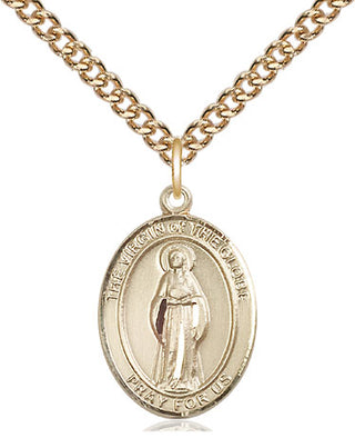 14kt Gold Filled Virgin of the Globe Medal Religious Jewelry Engraved Catholic Saint Jewelry