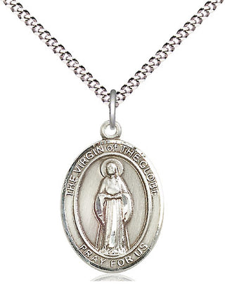 Sterling Silver Virgin of the Globe Medal Religious Jewelry Engraved Catholic Saint Jewelry
