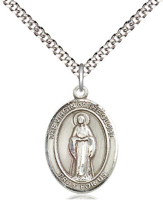 Sterling Silver Virgin of the Globe Medal Religious Jewelry Engraved Catholic Saint Jewelry