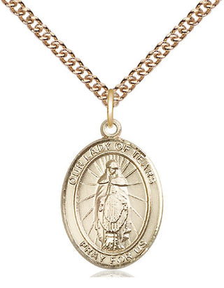 14kt Gold Our Lady of Tears Medal | Engravable