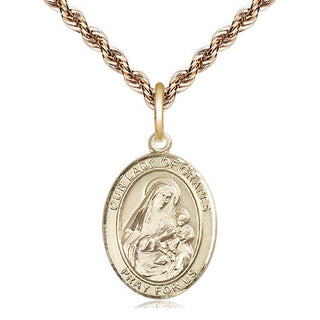 14kt Gold Filled Our Lady of Grapes Medal Religious Jewelry Engraved Catholic Saint Jewelry