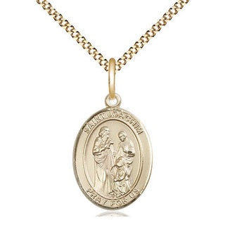 14kt Gold Filled Saint Joachim Medal Religious Jewelry Engraved Catholic Saint Jewelry