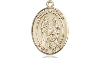 14kt Gold Saint Joachim Medal Engraved Catholic Saint Jewelry